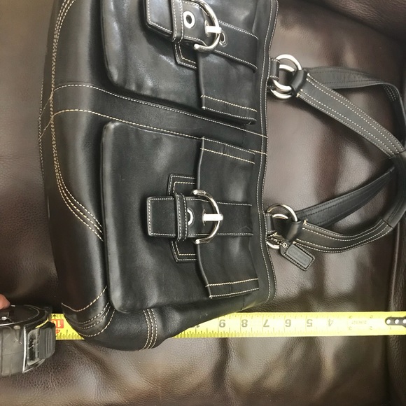 Black leather Coach bag - Picture 3 of 6